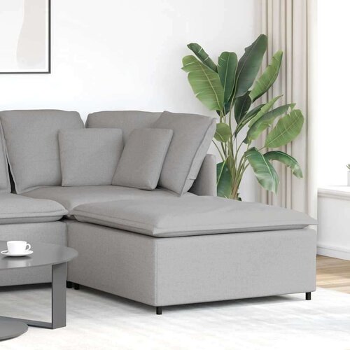 Modularni kauč s podnožjem sivo-plavi 100x100x48 cm - Oblačnosiva tabure Slike
