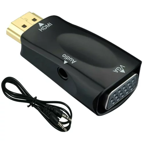  Adapter pretvarač iz HDMI u VGA + audio AUX kabel 2