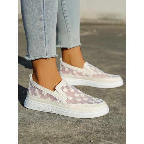 Resti Women's moccasins made of mesh with flowers Emzos Cene