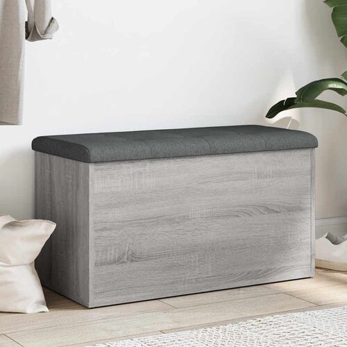  Klupa za cipele siva boja hrasta 82x42x45 cm konstruirano drvo Cijene