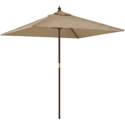 vidaXL Vrtni senčnik z lesenim drogom taupe 198x198x231 cm, (20702979) Cene