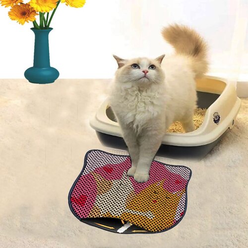 WALLXPERT Kdkafa0251 multicolor cat litter mat Cene