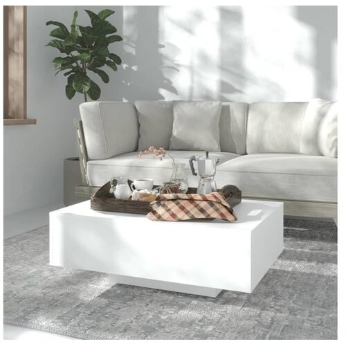  Klubska mizica bela 85x55x31 cm iverna plo&scaron;ča Cene