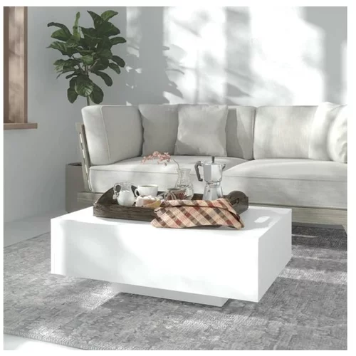  Klubska mizica bela 85x55x31 cm iverna plošča