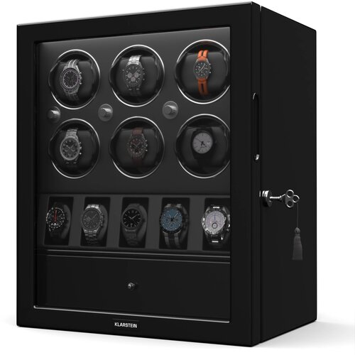 Klarstein ChronoVault navijač satova | 4+6 satova | veganski materijal | visoki sjaj | 4 režima | Mabuchi motor | LED | utičnica Cijene