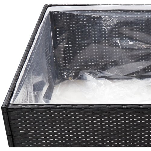  Vrtna sadilica crna 80 x 80 x 40 cm od poliratana Slike