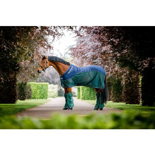 Horseware Ireland Pregrinjalo Signature Sport Cooler, Navy/Hunter Green &amp;amp; Silver - 145 cm Slike