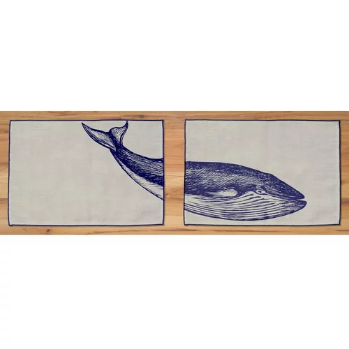 Madre Selva Komplet 2 pogrinjkov Blue Whale, 45 x 30 cm