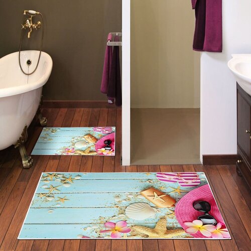  Kt424 multicolor bathmat set (2 pieces) Cene