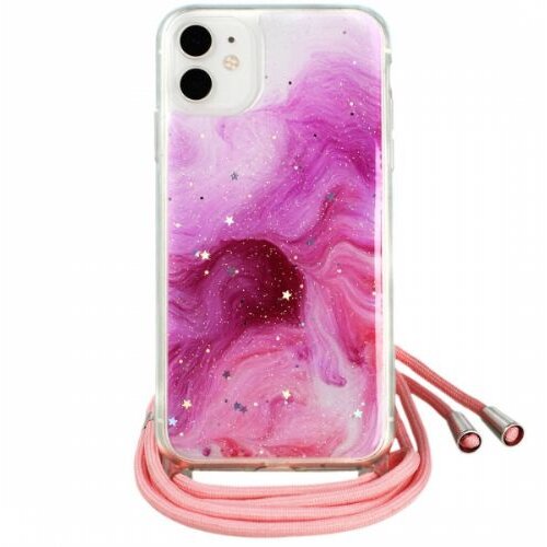 Nillkin storm silikonski ovitek z vrvico za iPhone 12 Pro Max - roza Slike
