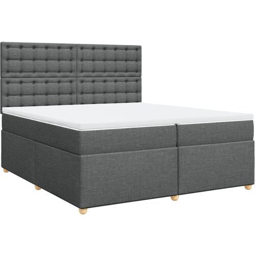 vidaXL Krevet s oprugama i madracem tamnosivi 200 x 200 cm od tkanine Cijene