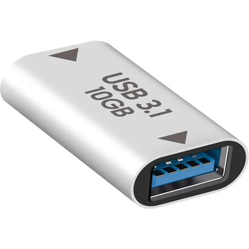 AVIZAR Ženski adapter USB-C za ženski USB 3.1 Fast Transfer 10Gbps srebrn, (21123571)