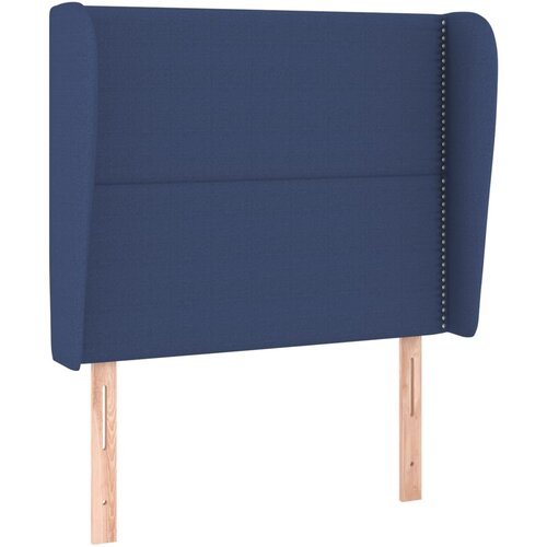 Maison Chic vzglavna omarica - nočna omarica - posteljna omarica z u&amp;scaron;esi modro 103x23x118/128 cm blago, (21712704) Slike