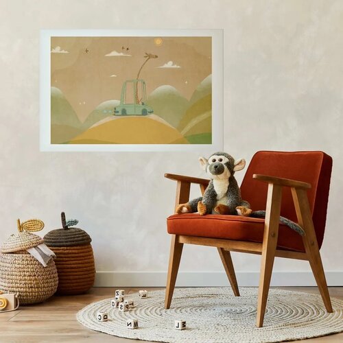  Plakat - Traveling Giraffe 90x60 Bez okvira s margom Slike