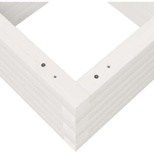  Vrtna sadilica bijela 40 x 40 x 23 cm od masivne borovine Slike