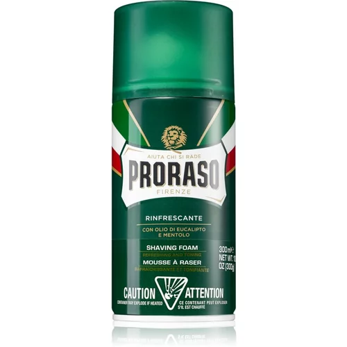 Proraso green Shaving Foam pjena za brijanje s mentolom i eukaliptusom 300 ml za muškarce