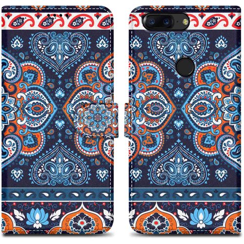  case, združljiv z oneplus - design blue mandala &scaron;t. 1 - za&scaron;čitni pokrov z magnetnim zapiranjem, funkcijo stojala in režo za kartico, (20694433) Cene