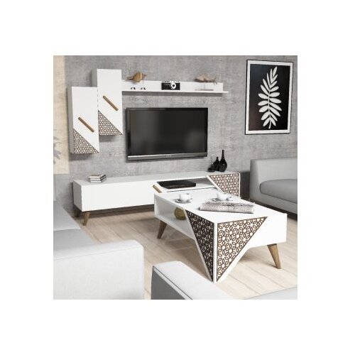 Hanah home Set TV komoda i klub stolić bijeli Cene