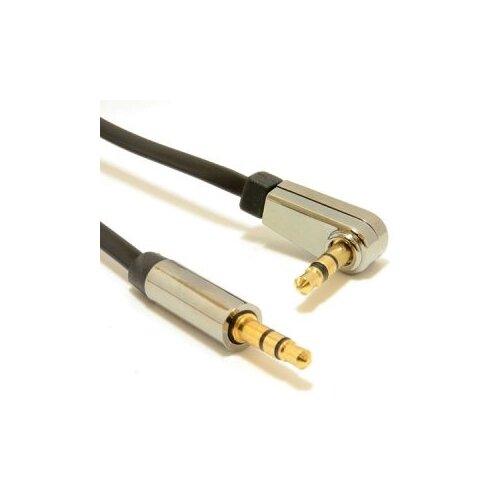 Audio kabl AUX PREMIUM 90 stepeni GEMBIRD, 3,5mm stereo to 3,5mm stereo, 1,8m, CCAP-444L-6 Slike