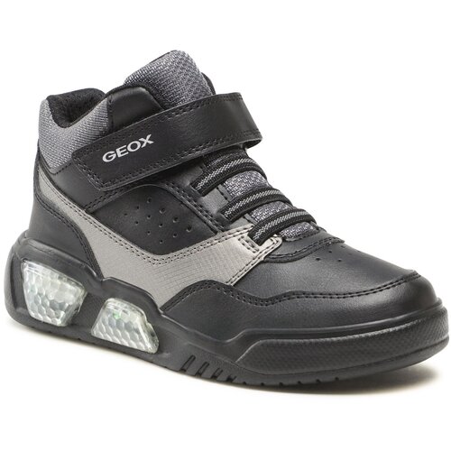 Geox Superge J Illuminus Boy J36GVB 05411 C0005 S Black/Dk Grey Cene