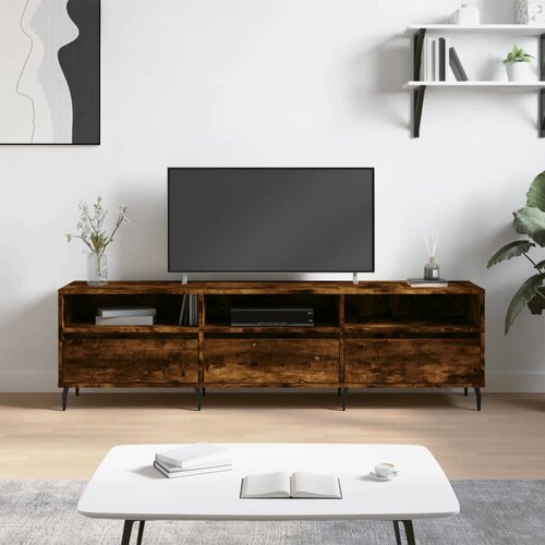 VidaXL TV omarica dimljeni hrast 150x30x44,5 cm inženirski les Slike