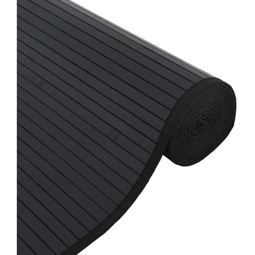 Tepih pravokutni crni 100 x 500 cm od bambusa Slike