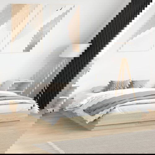 Furnova Posteljni okvir sonoma hrast 140x190 cm inženirski les, (21938027) Slike