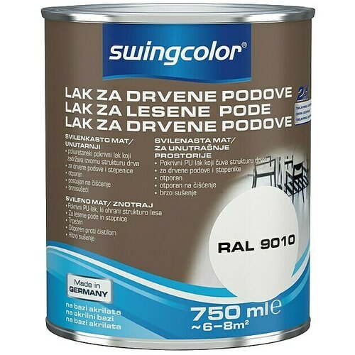 SWINGCOLOR Lak za drveni pod (Bijele boje, 750 ml) Cijene