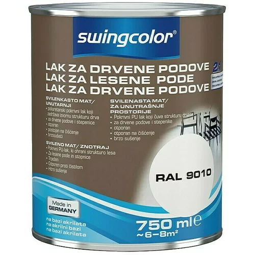 SWINGCOLOR Lak za drveni pod (Bijele boje, 750 ml)