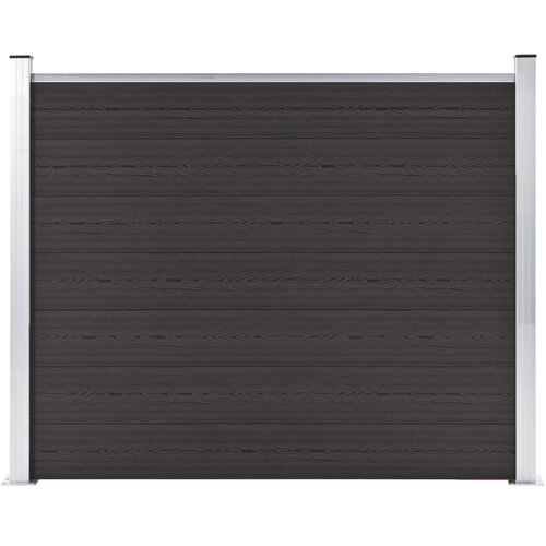vidaXL ograjni panel wpc 180x146 cm črn Cene