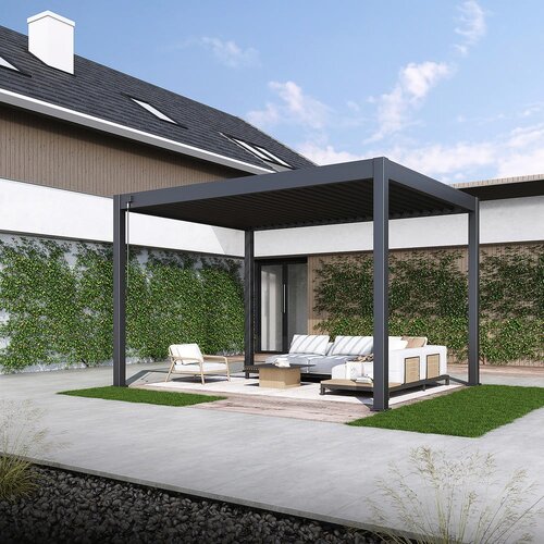 Rojaplast Bioklimatska pergola INTRO NEO 4&amp;times;3 m, aluminij &amp;ndash; samostojeća Slike