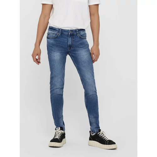 Only & Sons Jeans hlače Warp 22018256 Mornarsko modra Skinny Fit