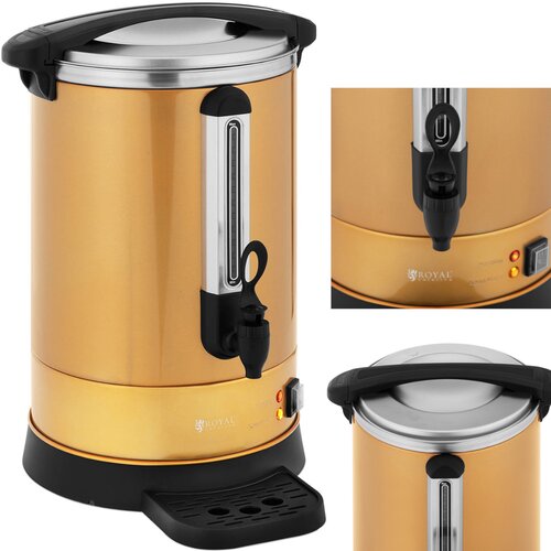 Royal Catering Aparat za kavo in čaj s pipo in odcejalnikom 14 l 1500 W zlata, (21618098) Cene