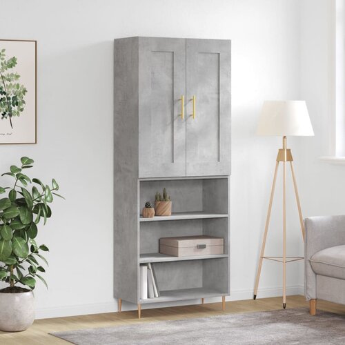 Visoka komoda siva betona 69,5x34x180 cm od konstruiranog drva Cijene