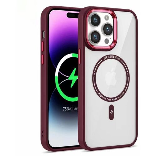  Electro magsafe maska za iPhone 13 wine red Slike