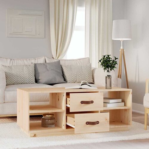  Stolić za kavu 100 x 50 x 41 cm od masivne borovine Smeđa Slike