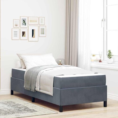 VidaXL Krevetna konstrukcija Bijela i svijetlosiva 90 x 190 cm Bar&amp;scaron;un Slike