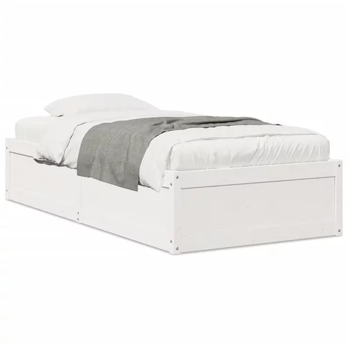 vidaXL Okvir za krevet bijeli 100 x 200 cm od masivne borovine