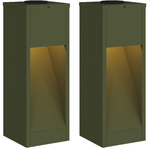  Solarna LED svjetiljka za stazu 2 pcs Maslinasto zelena Slike