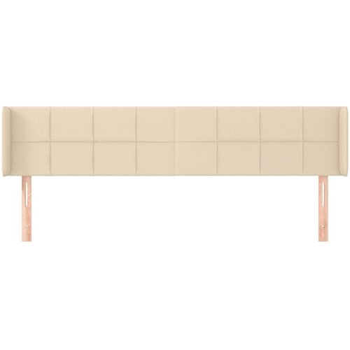  Uzglavlje s u&amp;scaron;ima krem 163x16x78/88 cm od tkanine Slike