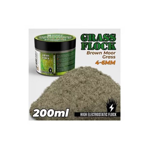Green Stuff World grass flock - brown moor grass 4-6mm (200ml) Slike