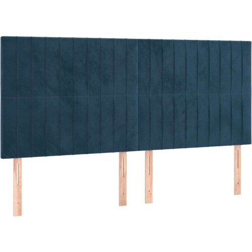  Uzglavlje 4 kom tamnoplavi 100x5x78/88 cm bar&amp;scaron;unasta Slike