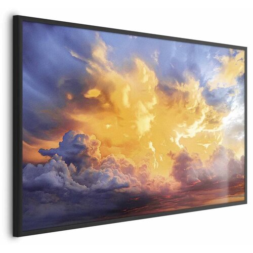  Plakat Beautiful Sunset - clouds in warm shades 42x29.7 Crni okvir Cijene