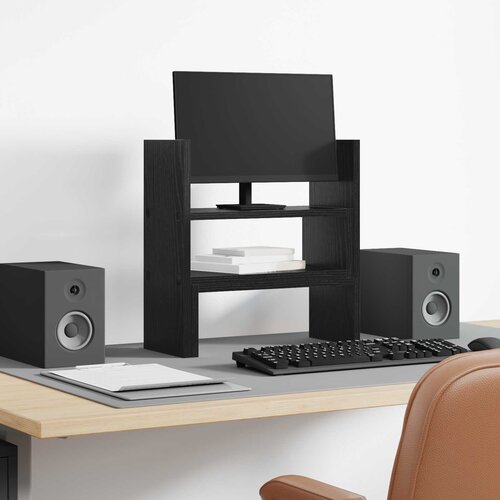  Stalak za monitor na stolu Podesiva Crni hrast 40 x 17 x 41 cm Cijene