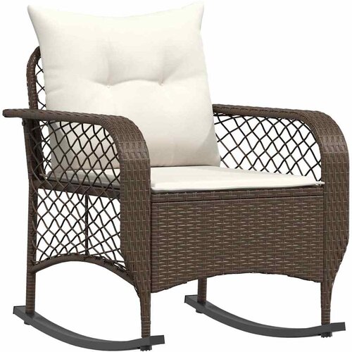 Maison Chic Vrtni gugalni stoli - Stol za vrt z blazinami rjav poli ratan JS268, (21877214) Slike