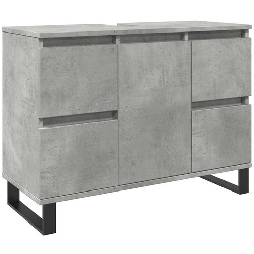 Maison Chic Kopalniška omarica za umivalnik - Umivalniška omarica Betonska siva 80x33x60 cm, (21758936) Cene