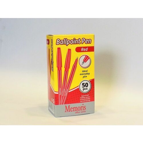 Olovka hemijska memoris jednokratna crvena 555 1/50 set 20 komada Slike