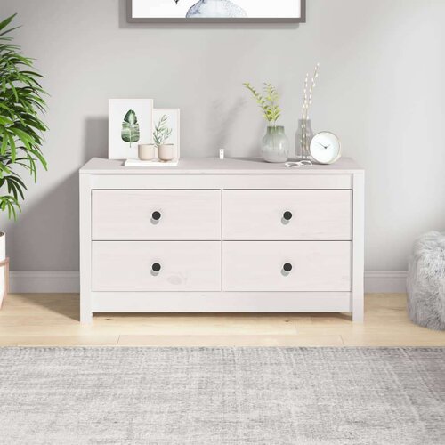  TV omarica bela 100x40x54 cm trdna borovina, (20654684) Slike