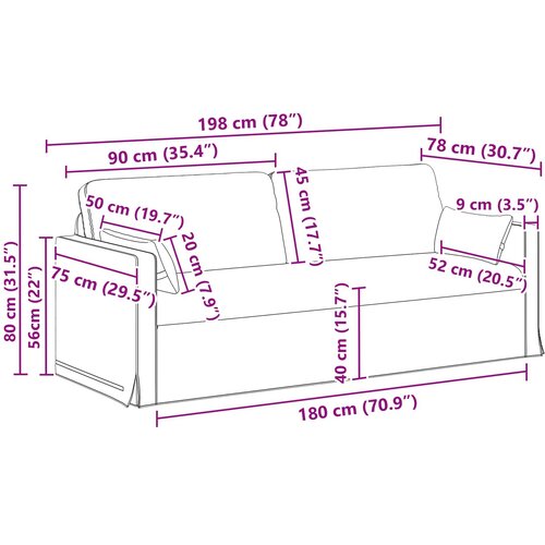  Set sofe 2 pcs Plava 158 x 78 x 80 cm tkanina Slike