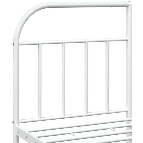 VidaXL Metalni okvir kreveta uzglavlje i podnožje bijeli 183x213 cm Slike